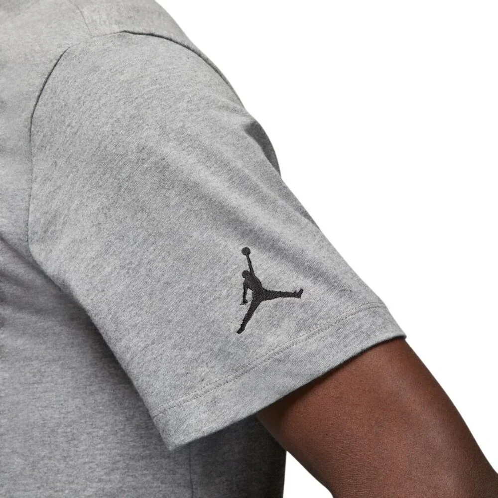 Nike Men's Jordan Air Embroidered Crew T-Shirt SS Grey Size 2XL NEW WITH TAGS - Picture 3 of 4
